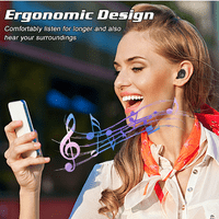 Безжични слушалки Bluetooth 5. Слушалки с цифров светодиоден дисплей зареждане Стерео мини за слушалки в слушалки за уши водоустойчиви за Samsung Galaxy A70