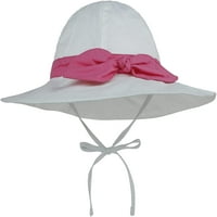Cocopeaunts бебешка шапка за кофа за момичета декорират лятна UV защита на открито шапка на басейна на басейна за момче с каишка за брадичка