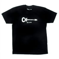 Тениска за тениска на логото на Charvel Guitar в черно - голям - preshrunk памук