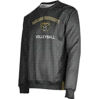 Мъжки черен Оукланд Златен гризли волейбол Име капка Crewneck пуловер суичър