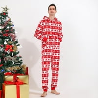 ABSUYY Облекло родител-дете от свободното време- Коледни мъже Модни решетки за снежинка Пенц