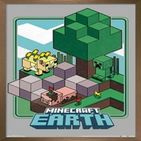 Minecraft Earth - ключов арт стенен плакат, 22.375 34