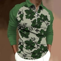 Полу ризи с дълъг ръкав на Leey-World за мъже Мъжки бутон Редовно прилягане на кариран с дълъг ръкав фланелни ежедневни ризи зелени, xxl