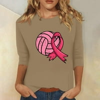 Fanxing розова лента за рак на гърдата осъзнаване на рак на гърдата Женска тениска ризи за рак на гърдата Подаръци за оцеляване за жена S, M, L, XL, XXL