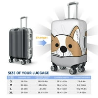 Куфар за пътуване с багаж, забавен сладък кученце еластичен миещ се протектор за куфар, среден размер