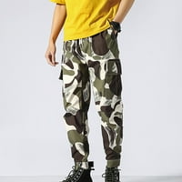 Мъжки модни отпечатани джобни спортни спортни панталони