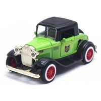 COuteam Car Toy, класически винтидж кабриолет за автомобил с алюми за автомобил звук на автомобила Светлина Деца играчка