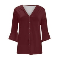 Fatuov Women Cardigan - Blazer Winter Solid Color Fashion Sleeve Продажба и артикули Red Cardigan за жени 3XL