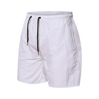 Къси панталони за мъже многофункционални 5-минутни сухи твърди цветни плажни спортни фитнес къси панталони бяло xxxl u1247
