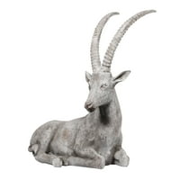Полирезин покойник на скулптура на антилопи с затруднени детайли, Gray-Saltoro Sherpi