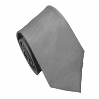 Бизнес ежедневни мъжки вратовръзка, полиестер коприна, ръчно изработена вратовръзка с твърд цвят ， сребро