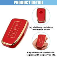 Уникални сделки Silicone Smart Key Fob Case Cover за Lexus GS F - Key FOB Shell Protector Keyless Red Red