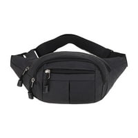Пътуване спорт хип -хоп пакет Bum торби фани касиер чанта за гърди за талия с талия черно черно