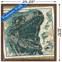 Джурасик Свят: Доминион - Сиера Невада Планина Карта Плакат На Стената, 22.375 34 В Рамка