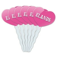 Elands Heart Love Cupcake Picks Toppers - Комплект от 6