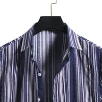 PEDORT GOLF POLOS for Men Mens Summer Short Leade тениска Небрежно спокойно прилепване на градиентни поло ризи за мъже сини, m