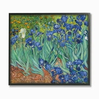 Ступел индустрии цвете поле синьо зелено Ван Гог класическа живопис рамкирани стена изкуство от Винсент Ван Гог
