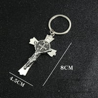 Ключов кръст на християнски кръст Исус Крос Креативен метален ключ пръстен
