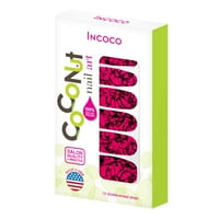 Кокосови нокти изкуство от Инкоко лак за нокти ленти, настроение люлка