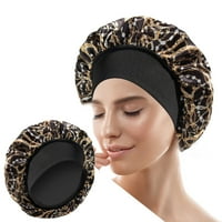 Шапки за душ за баня за жени за многократна употреба водоустойчиви жени душ шапки за многократна употреба за коса за душ двойна защита еластичен среден размер
