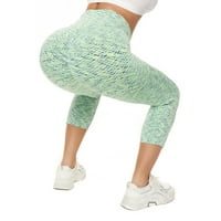 Зпанса Дамска Мода стреч Йога гамаши, фитнес бягане фитнес фитнес йога анцуг активни панталони тренировка бягане йога гамаши за жени зелено л