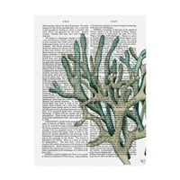 Изкуство 'сини корали и морски таралежи' платно от фаб фънки