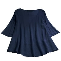 Памучни бельо върхове ризи за жени нощни ризи ежедневни вик-образни туники върхове на разхлабени ризи с къси ръкави с къс ръкав