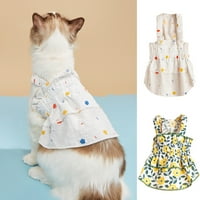 Shulemin рокля за домашни любимци, кучешка рокля принцеса стил изискано шевово дишащо домашно куче котка лятна готина рокля за открито