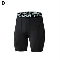Компресионни панталони спортни шорти Мъжки еластични бързосъхнещи дишащи баскетболни гамаши панталони за бягане и полева тренировка фитнес шорти Е8и1