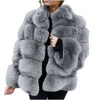 Augper жени плюс размер зима топло свободно палто на якото