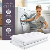 Покритие с цип възглавница памук меки бели ивици Протектор за възглавница удобно легло възглавница спално бельо