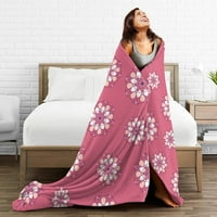 Абстрактно одеяло за хвърляне на цветя, супер меко антилинг фланелно одеяла, 40 x30