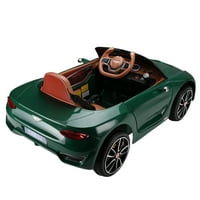Kepooman 12V Kids Electric Car с 2.4G дистанционно управление, автомобилна играчка за Chidren-Dark Green Bentley Sports Car