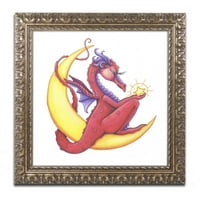 Търговска марка изобразително изкуство звездна светлина платно изкуство от Дженифър Нилсон, злато богато украсена рамка