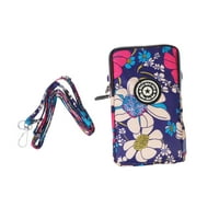 Zipper телефонна чанта цветна чанта за модна чанта за рамо жени мобилен телефон чанта за врата висящи чанти за пътуване пазаруване синьо