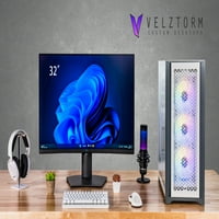 Velztorm White Acie 3D Gaming Desktop Velz0078