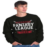 Fantasy Baseball League Manage Men's Crewneck Sweatshirt Brisco Brands s